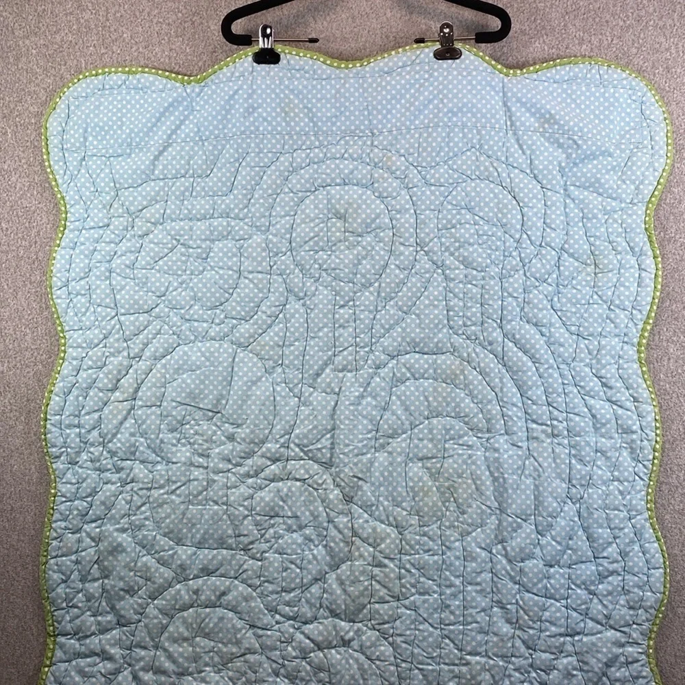 Pottery Barn kids Brooke nursery quilt crib infant toddler forest birds 32x46